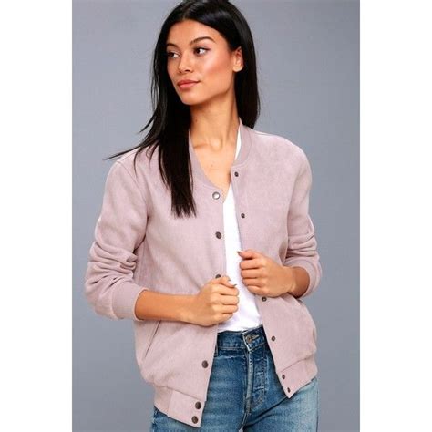 Lulus Home Run Lavender Suede Varsity Jacket Liked On Polyvore