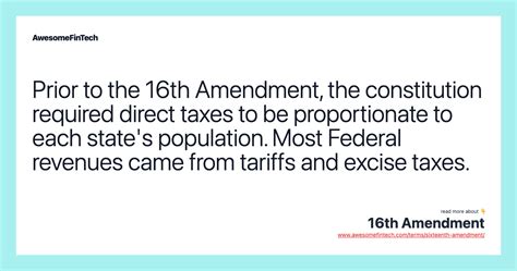16th Amendment | AwesomeFinTech Blog