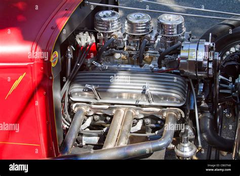 Hot rod engine Stock Photo - Alamy