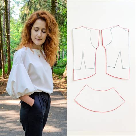 PATTERN TUTORIAL Dropped Shoulder Balloon Sleeve Blouse