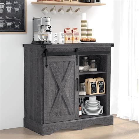 Amazon HOMFAMILIA Upgraded 32 H Farmhouse Coffee Bar Cabinet W