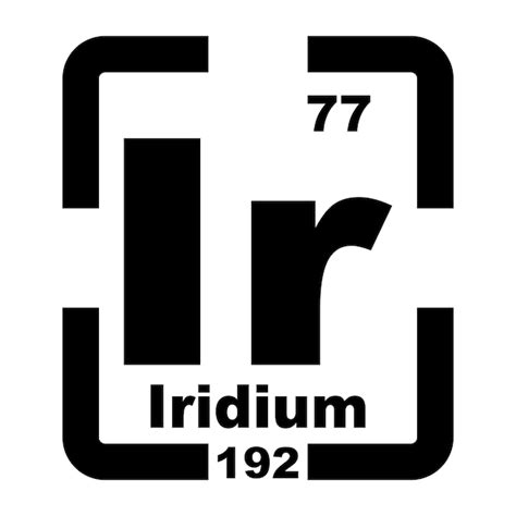 Premium Vector Iridium Chemistry Iconchemical Element In The Periodic