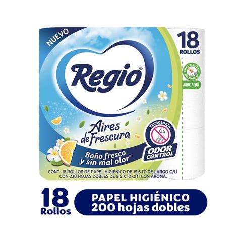 Papel higiénico Regio Aires de Frescura 18 rollos Walmart