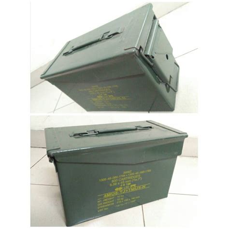 Jual Box Pindad Tool Army Kotak TNI Peluru Besi 30 X 15 X 19 Cm Box