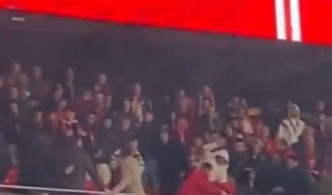 Brutal fight breaks out during Benfica v Rangers game as hooligans ...
