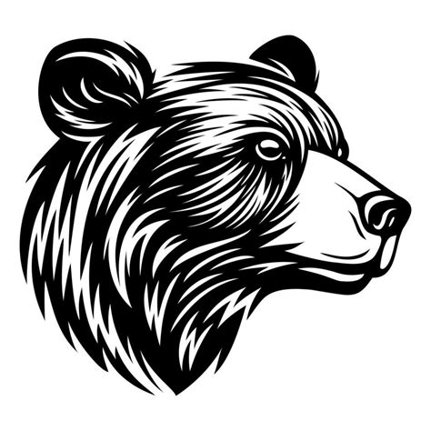 bear head symbol illustration 24595856 Vector Art at Vecteezy