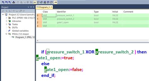 Panasonic Plc Structured Text Logical Operators Operators