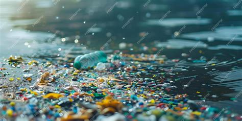 Premium Photo The Threat Of Microplastics Endangering Ecosystems Through Water Pollution And