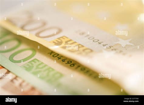 Different Denominations Of Euro Bills Stock Photo Alamy