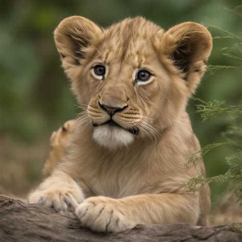 Premium AI Image | A beautiful lion cub picture