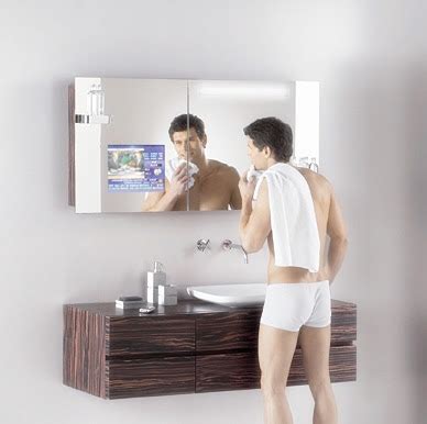 Bathroom Mirror TV Cabinet