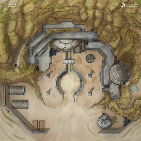 Desert Settlement 40x40 Miskas Sci Fi Maps On Patreon Desert Map