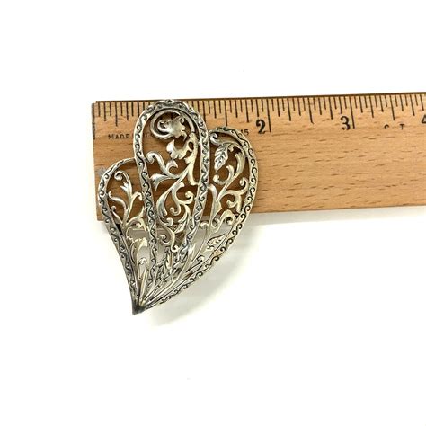 Vintage Sterling Signed Dp Doug Paulus Filigree O Gem