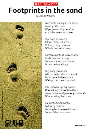 Footprints In The Sand Poem Primary Ks1 And Ks2 Teaching Resource