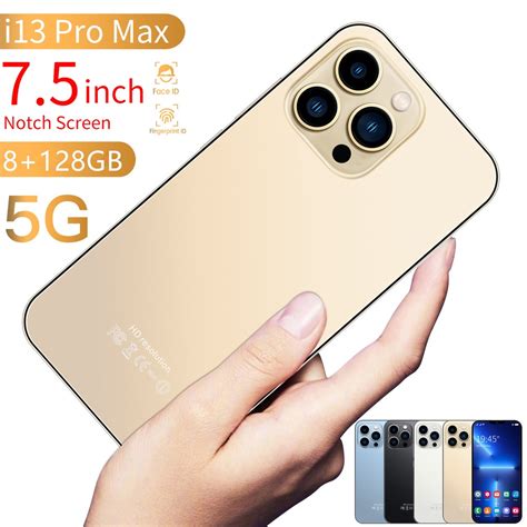 Novo I13 Pro Max Smartphone 7 5 Polegadas Tela Cheia 8Gb RAM 128 ROM