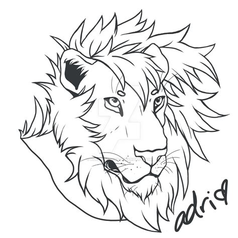 Ych Lion Lineart Male By Adritheghost On Deviantart