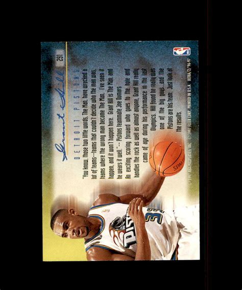 Grant Hill 96 97 Fleer Ultra Play Of The Game Insert Card 291