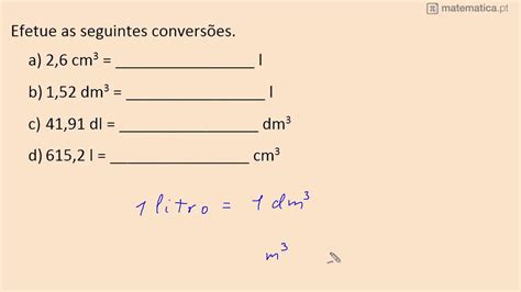 Conversão De Unidades De Volume Para Capacidade Youtube