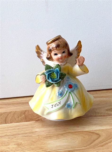 Birthday Angel Vintage Cherub Porcelain Angel Vintage Angel Birthstone