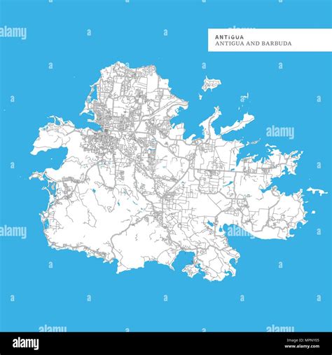 Map Of Antigua Island Antigua And Barbuda Contains Geography Outlines