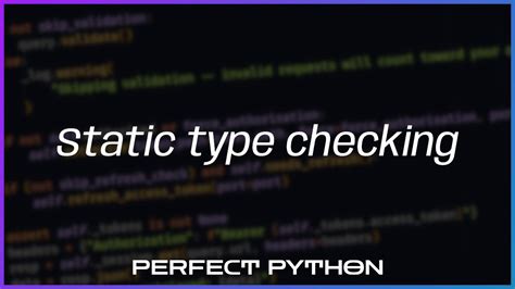 Static Type Checking With Mypy Perfect Python Youtube