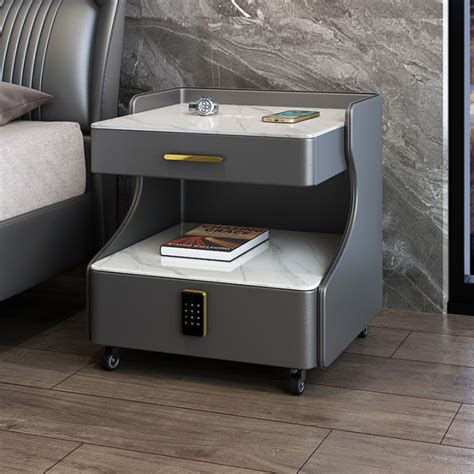 Italian Style Minimalist Bedside Table Accessible Luxury Fancy