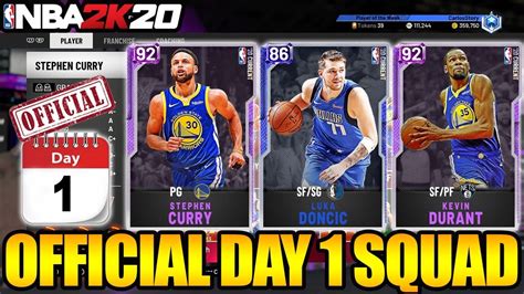 My Official Day 1 Squad In Nba 2k20 Myteam Is Too Good Youtube