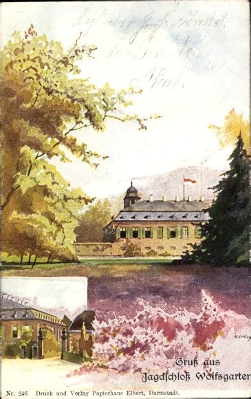 Künstler Litho Langen in Hessen Jagdschloss Wolfsgarten akpool de