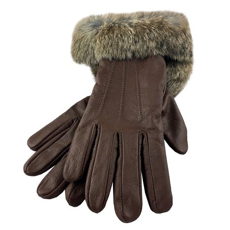 Womens Clearance Brown Leather Gloves Size X Large Only In 2020 Leather Gloves Women Brown