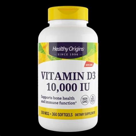 Healthy Origins Vitamin D Gels Iu Lanolin Softgels