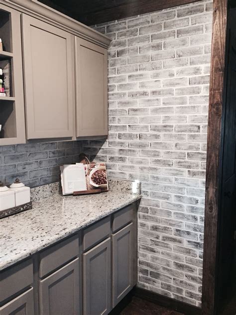 Image Result For Painted Brick Backsplash Kitchen Faux Brick Walls