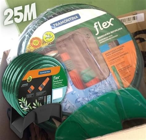 Mangueira Tramontina Flex Para Jardim 25 M Engates Rosqueados