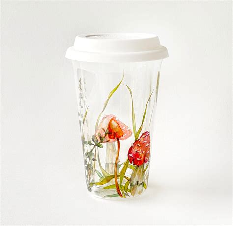 Eco Friendly Double Wall Glass Travel Mug Drinkware For Cold Etsy