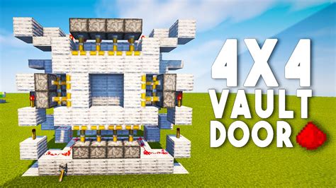 4x4 Vault Door Redstone Tutorial Youtube