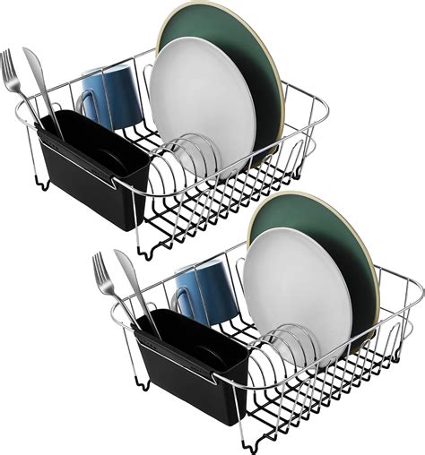 Amazon Neat O Deluxe Chrome Plated Steel Small Dish Drainers Black