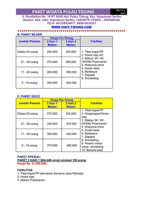 PULAU TIDUNG WISATA PDF