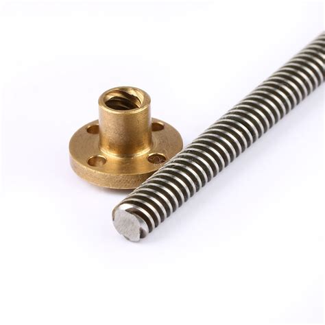 Stainless Steel Leadscrew 2mm Pitch 4 Start 8mm Lead 600mm Length TR8 8