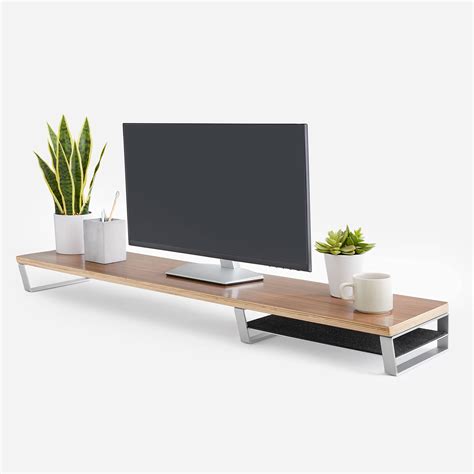 Buy HumanCentric Wood Monitor Stand Riser Desk Shelf Premium Black