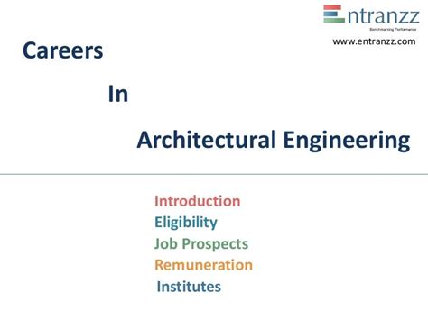 Careers in architectural engineering