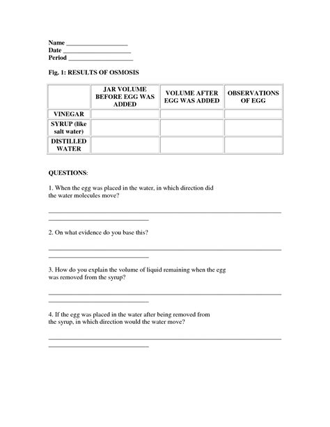 15 Egg And Vinegar Experiment Worksheet Free PDF At Worksheeto