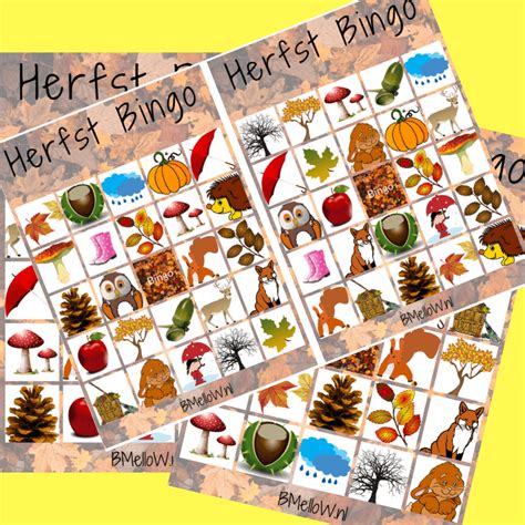 Herfst Bingo Heb Jij Als Eerste Een Rij Vol Gratis Printable Herfst