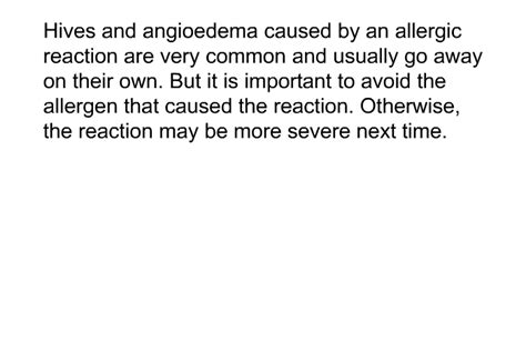 PatEdu.com : Hives and Angioedema