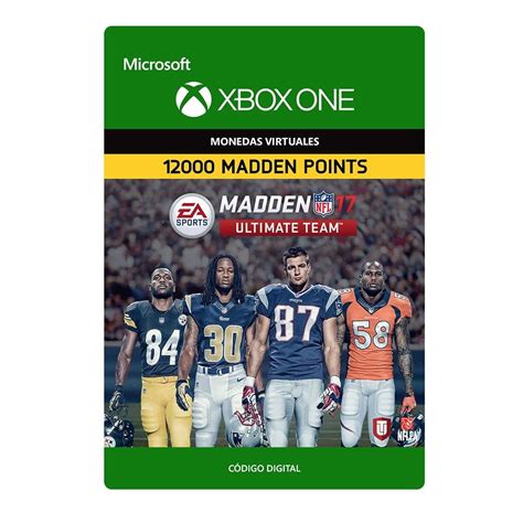 Moneda Virtual Madden NFL 17 Ultimate Team Xbox One 12 000 Puntos