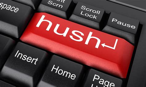 Hush Word On Red Keyboard Button Stock Photo At Vecteezy