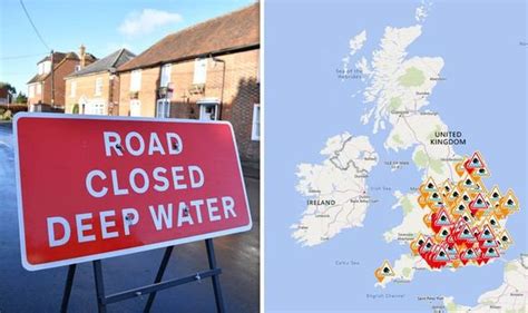 Flooding UK map: Is YOUR area affected? Britain facing chaos on the ...