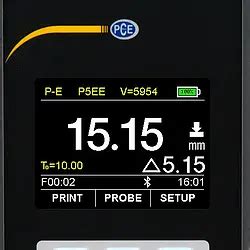 Ultrasonic Thickness Gauge Pce Tg No Ica Incl Iso Calibration