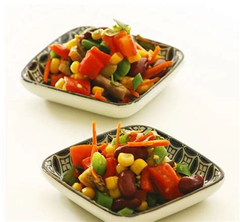 Recipe For Red Bean Salad served with a Spicy Cilantro Vinaigrette | Food