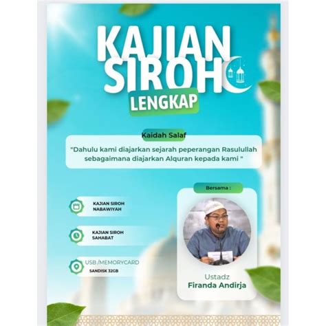 Jual Kajian Sirah Nabawiyah Ustad Firanda Andirja 32gb Shopee Indonesia