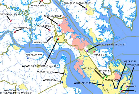 Hampton Roads - Peninsula — Transmitters Map