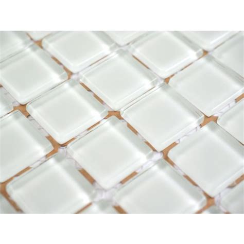 White Glass Mosaic 295 x 295mm - Mosaic Tiles Oceanic Saunas UK